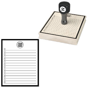 Geschäftslogo Navy Blau To-Do-Liste Gummistempel