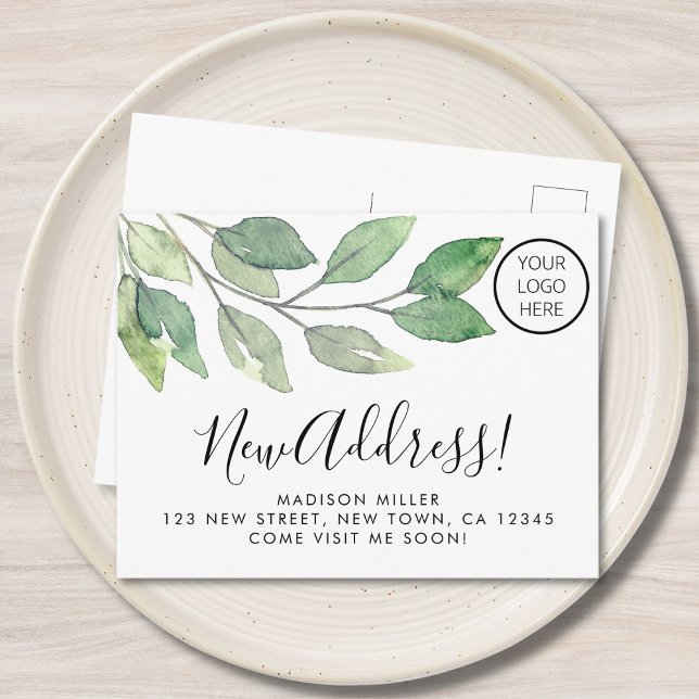 Geschäftslogo Neue Adresse Umzug Ankündigungspostkarte (Von Creator hochgeladen)