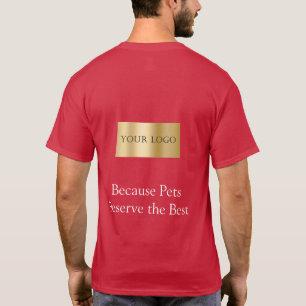 Geschäftslogo Pet Dog Walker Mitarbeiter Arbeitskl T-Shirt