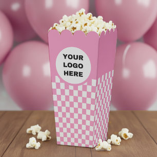 Geschäftslogo Pink & Weiß Schachbrett Film Geschenkschachtel