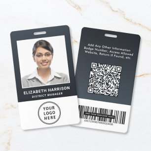 Geschäftslogo QR-Code Barcode Foto-ID Ausweis
