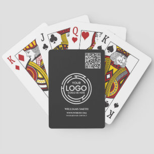 Geschäftslogo QR-Code Branding Corporate Schwarz Spielkarten