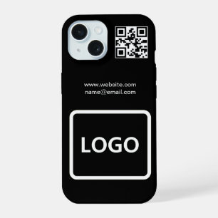 Geschäftslogo QR-Code Branding Einfache iPhone-Hül iPhone 15 Hülle