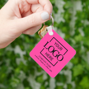 Geschäftslogo & QR-Code-Branding-Promotion Schlüsselanhänger
