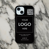 Geschäftslogo QR-Code Branding Schwarzes iPhone Ca