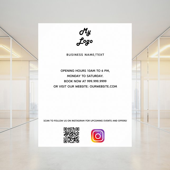 Geschäftslogo QR-Code Instagram benutzerdefinierte Poster (Von Creator hochgeladen)