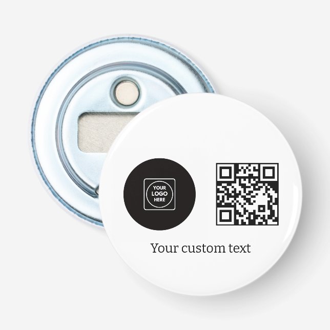 Geschäftslogo QR-Code Text Promotionsdesign Flaschenöffner (Vorderseite)