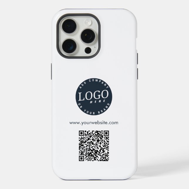 Geschäftslogo QR-Code und individuelle Website iPhone Hülle (Rückseite)