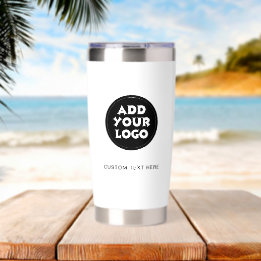 Geschäftslogo QR-Code-Website Isolierte Tumbler Thermobecher