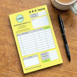 Geschäftslogo-Rechnungseingänge Benutzerdefinier Post-it Klebezettel
