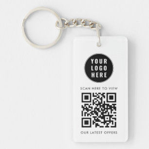 Geschäftslogo Scan QR Code Einfach Benutzerdefinie Schlüsselanhänger