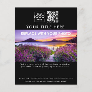 Geschäftslogo Schönheitssalon großes Foto QR-Code Flyer