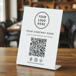 Geschäftslogo Social Media Erstellen Sie Ihren QR- Sockelschild