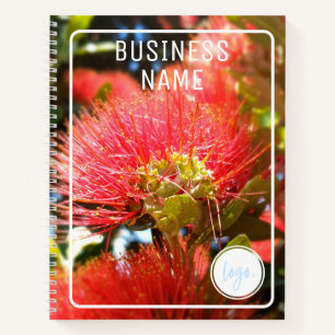 GESCHÄFTSLOGO SOMMER POHUTUKAWA BLUME NATUR NOTIZBUCH