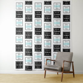 Geschäftslogo Step & Repeat Minimalistischer Hinte Wandteppich
