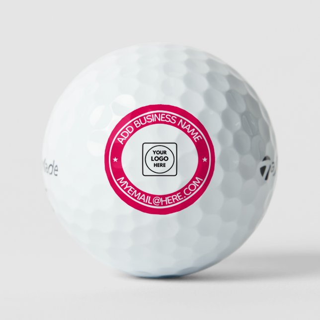 Geschäftslogo-Text-Branding-Vorlage Golfbälle (Vorderseite)