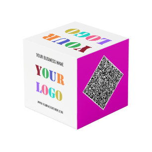 Geschäftslogo und QR-Code Werbe-Würfel Beispiel Würfel