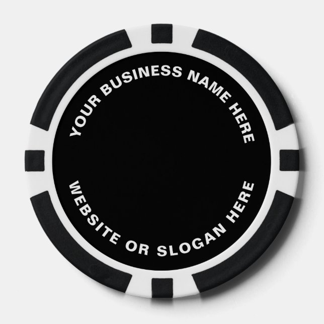 Geschäftslogo und Text Einfach Professionell Pokerchips (Vorderseite)