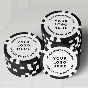 Geschäftslogo und Text Einfach Professionell Pokerchips