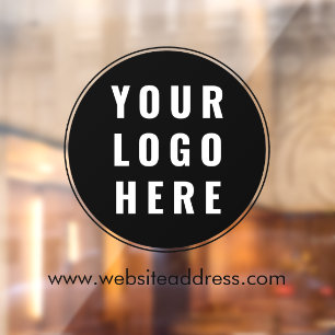 Geschäftslogo und Unternehmens-Website-URL Fensteraufkleber