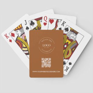 Geschäftslogo Unternehmens-QR-Code Orange Terrakot Spielkarten