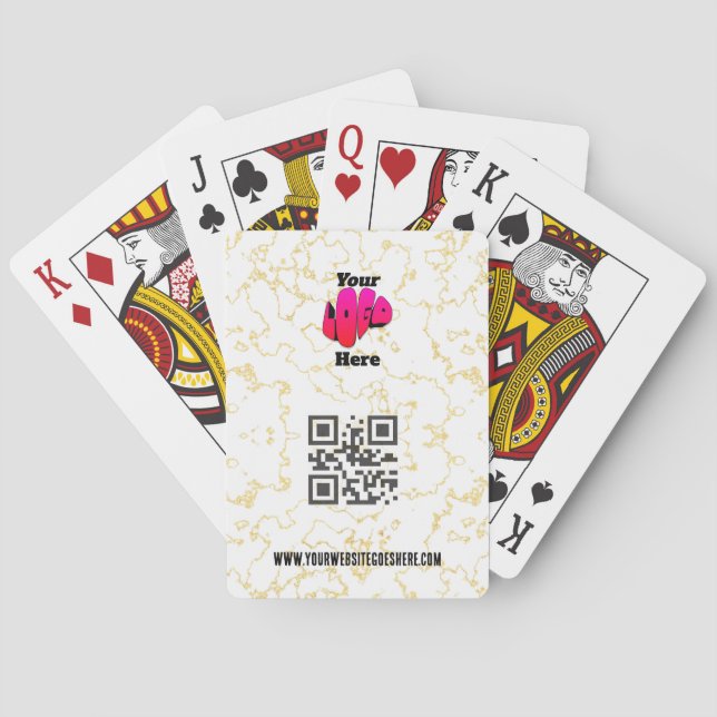 Geschäftslogo Unternehmens-QR-Code Spielkarten (Rückseite)