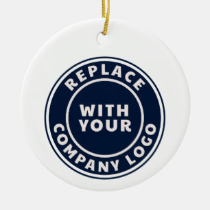 Geschäftslogo Unternehmensmitarbeiter Weihnachten  Keramik Ornament