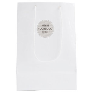 GESCHÄFTSLOGO VERPACKUNG modern professionell Mittlere Geschenktüte
