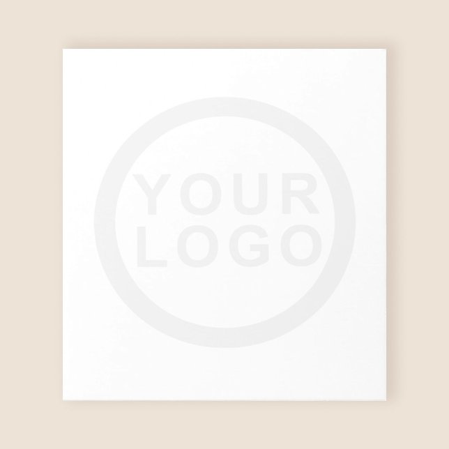 Geschäftslogo Wasserzeichen Logo Weiße Notizblock (Stylishly Personalize with Your Custom Logo.)
