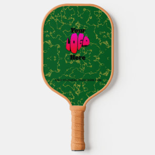 Geschäftslogo WEBSITE Grün schwarz Werbeartikel Pickleball Schläger