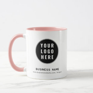 Geschäftslogo Website Mitarbeiter Werbeartikel Tasse