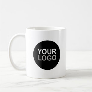 Geschäftslogo Weiße Kaffeetasse