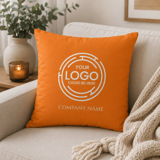 Geschäftslogo Werbe-Marketing Orange Kissen