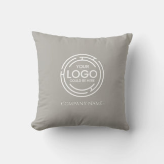 Geschäftslogo Werbe- Warmgrau Marketing Kissen