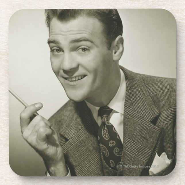 Geschäftsmann Getränkeuntersetzer (Vorderseite)