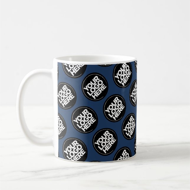Geschäftsmodell Navy Blue Custom Kaffeetasse (Links)