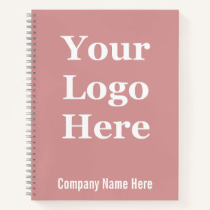 Geschäftsname Dusty Pink Ihr Logo Hier Vorlage Notizbuch
