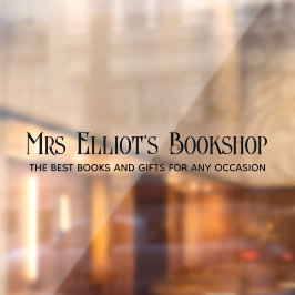 Geschäftsname & Tagline Chic Einfach Fensteraufkleber