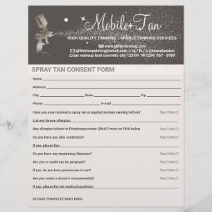 Geschäftsplan für professionelle Spray-Tanning-Ein Flyer