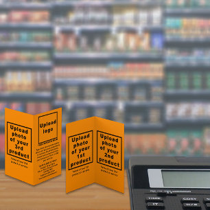 Geschäftsprodukte auf der kleinen orangefarbenen F