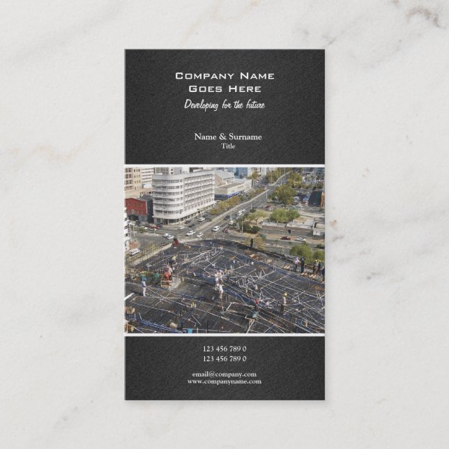 Geschäftsprofileigentums-Bauentwicklung Visitenkarte (Vorderseite)