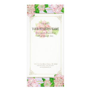 Geschäftsratgeber - Rose Hydrangea Florist Floral Werbekarte