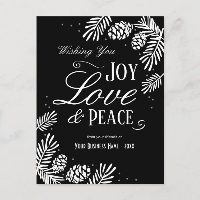 Geschäftsreisekarte für den Pine Cone Feiertagspostkarte (Vorderseite)