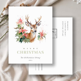 Geschäftsruder Blumenkonzernlogo Feiertagspostkarte