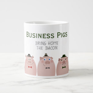 Geschäftsschweine bringen Zuhause zum Bacon Funny  Jumbo-Tasse
