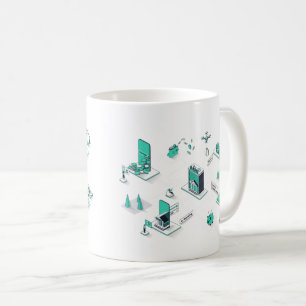 Geschäftsskalierung Kaffeetasse