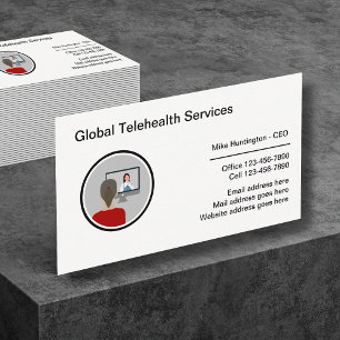 Geschäftsstelle Telehealth Medizin Geschäft Visitenkarte