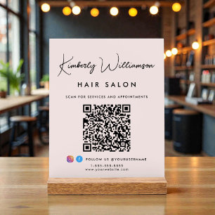 Geschäftsstilvolle Unterschrift Schrift QR-Code Ro Acrylschild