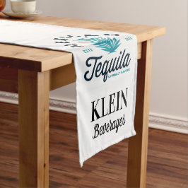Geschäftstabelle mit Ihrem Logo und Text Kurzer Tischläufer
