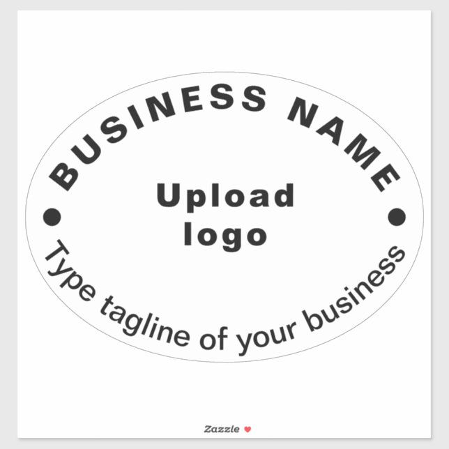 Geschäftstafelinie für Weißes Oval - Vinyl Aufkleber (Blatt)